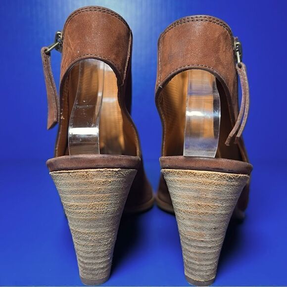 Paul Green Womens Cayanne Brown Suede Peep Toe Slingback Heels UK6/US8.5 - Picture 4 of 10